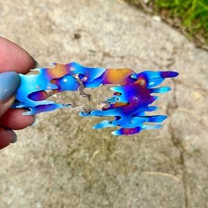 Vintage 1990 Abstract Metal Brooch Artist Signed Possibly Wunder ? Avant Garde